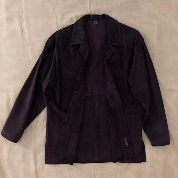 Rich Dark Chocolate Danier Suede Jacket - Picture 4 of 10